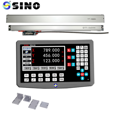Cam Sensör DRO Ekran Doğrusal Ölçekli Dijital Okuyucu Sistemi 3 Eksen SINO SDS6-3VA LCD Okuyucu