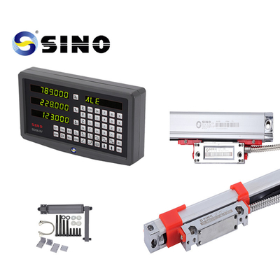 SINO 3 Eksen SDS6-3VA DRO Ekran TTL Lineer Kodlayıcı Ölçeği ile Bir Serisi KA için Dönerli frezeleme CNC Boring Makine