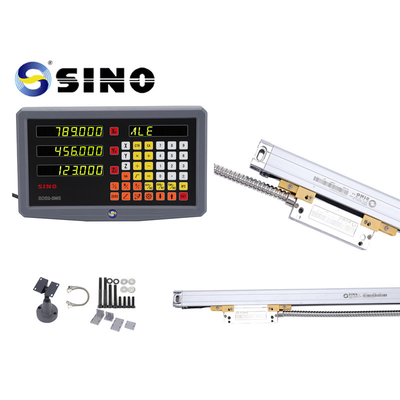 SINO Dijital Okuyucu SDS 2-3MS 2 Eksen Metal LCD DRO 0.005mm çözünürlük Lineer Kodlayıcı ile pratik