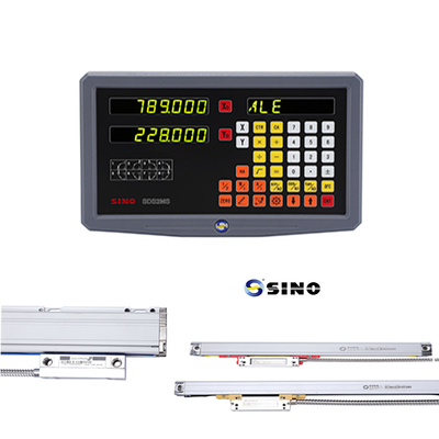 2 Eksenli SDS2MS SINO Lathe Dijital Okuyucu Sistemi AC 100-240V Lathe değirmeni için doğrusal ölçekli çok fonksiyonel