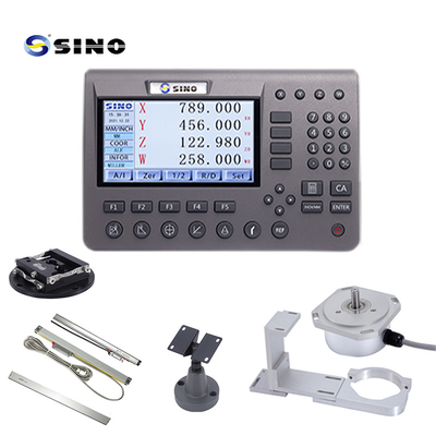 SINO 4 Eksenli Dijital Okuyucu Sistemi SDS200 Lathe Makinesi İçin Doğrusal Kodlayıcıyla Metal LCD Sabit