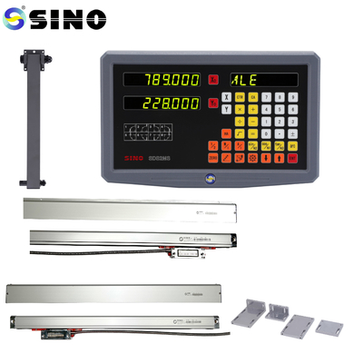 Köşeli doğrusal kodlayıcı uzunluğu 7-102cm freze makinesi için SINO SDS2MS Dijital okuma 2 eksen optik