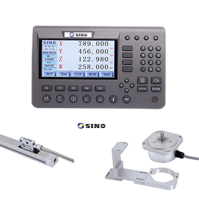 SINO Dijital Okuyucu Sistemi 3 Eksenli SDS200 DRO Çevirme Makinesi İçin Cam Doğrusal Kodlayıcı Kitli Metal LCD