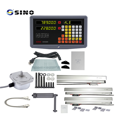 SINO 2 Eksenli Döner Dijital Okuyucu Sistemi SDS2MS AC 100-240V Döner ve freze makineleri için doğrusal ölçekli çok fonksiyonel